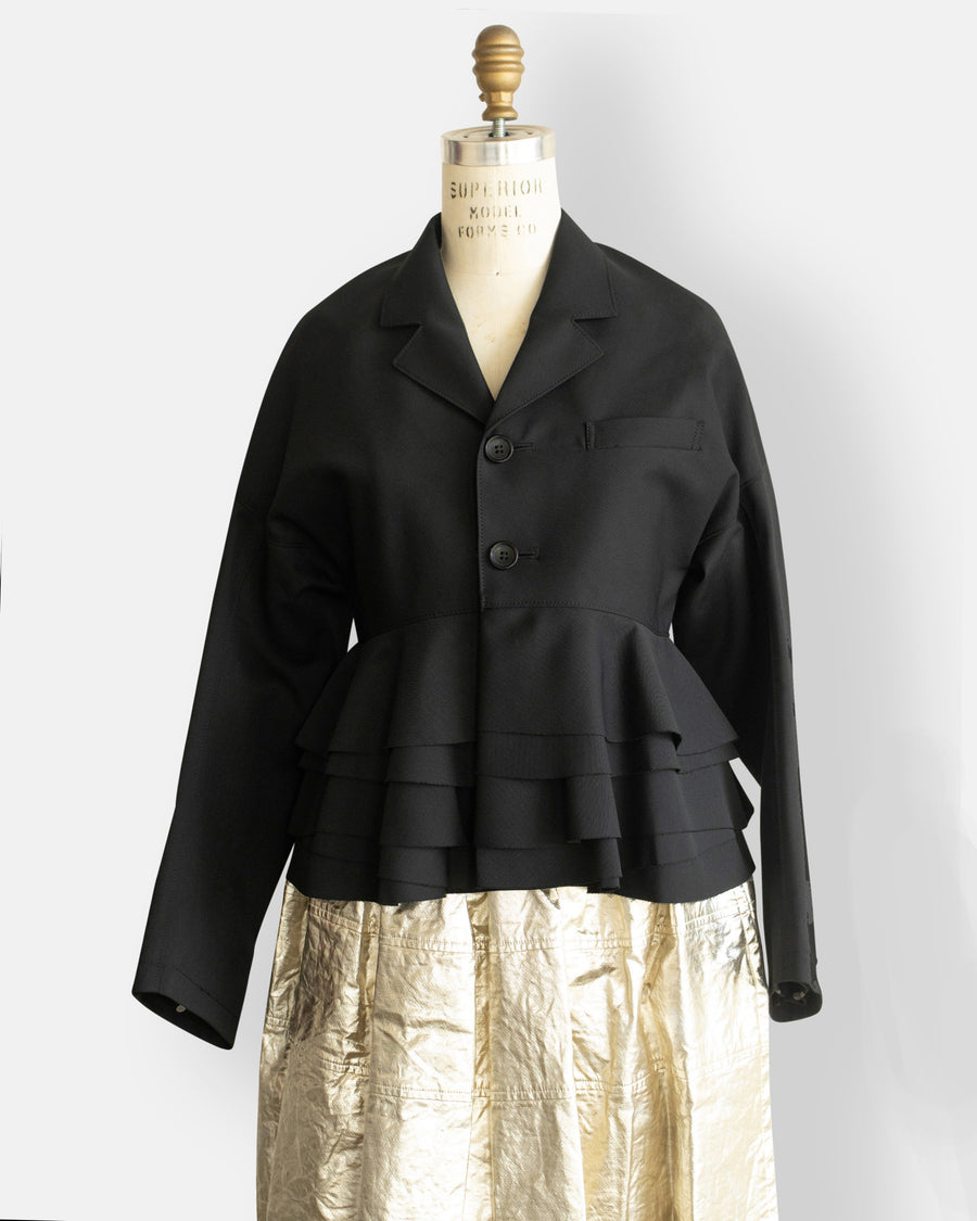 layered hem blazer