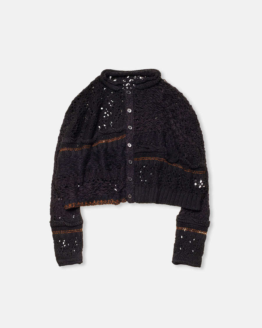 cropped cardigan black