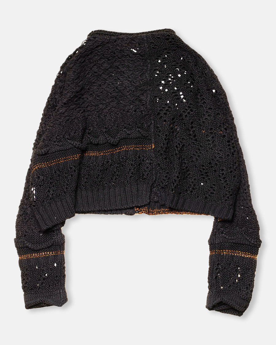 cropped cardigan black