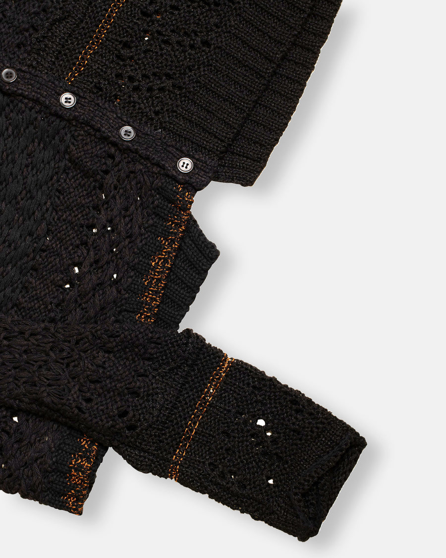 cropped cardigan black