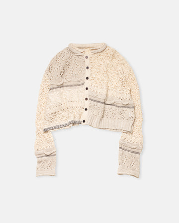 cropped cardigan off white
