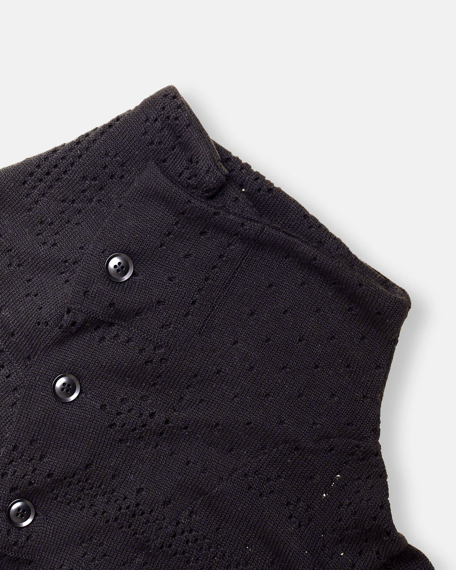 off-neck cropped cardigan