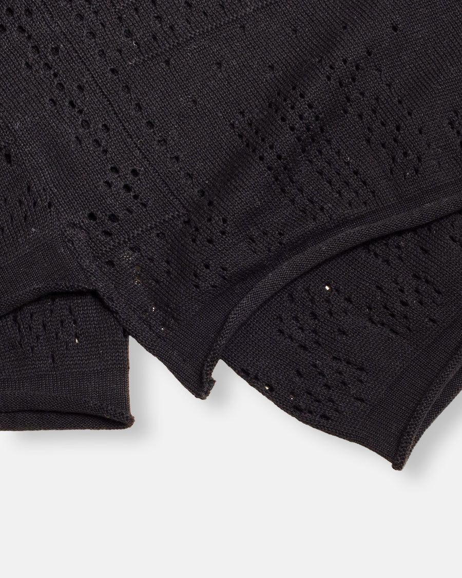 off-neck cropped cardigan