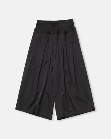 rib waist wide pants
