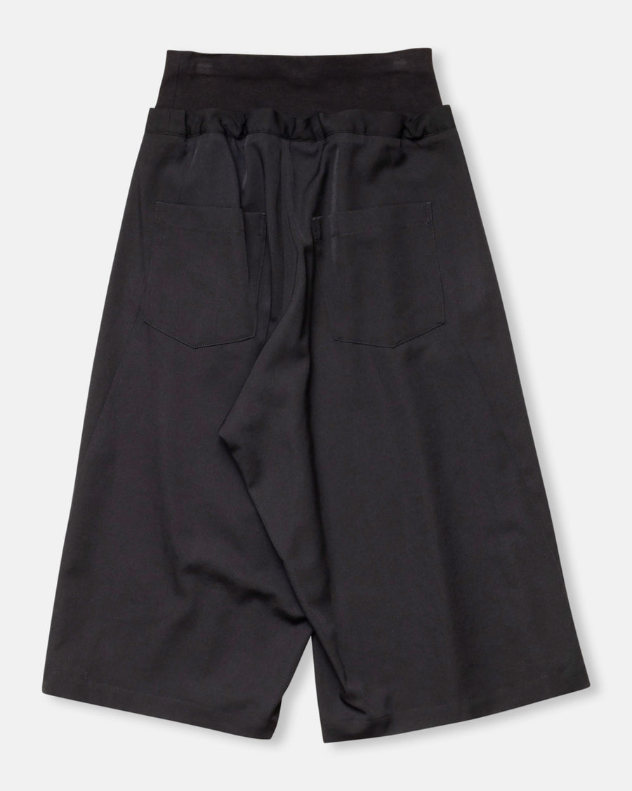 rib waist wide pants
