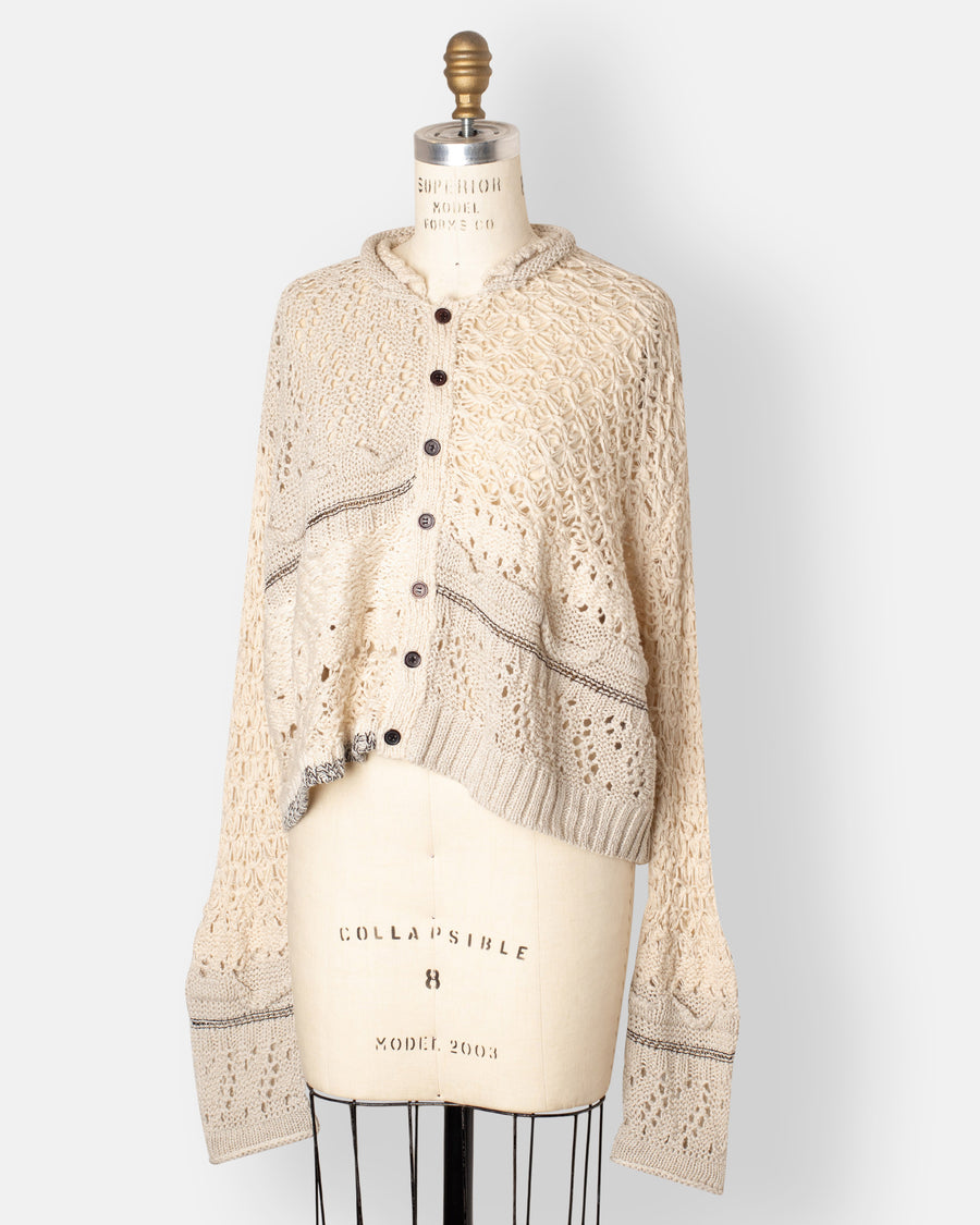 cropped cardigan off white