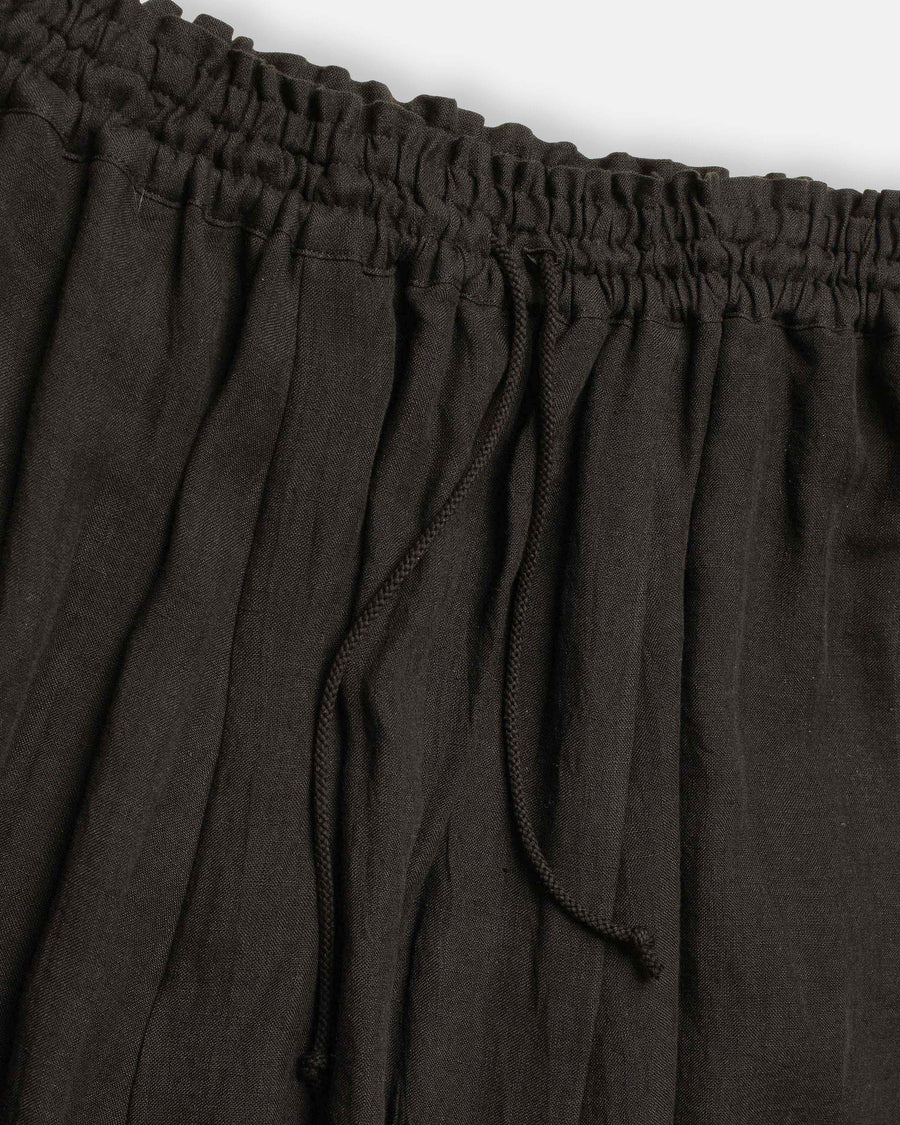 left gathered pants
