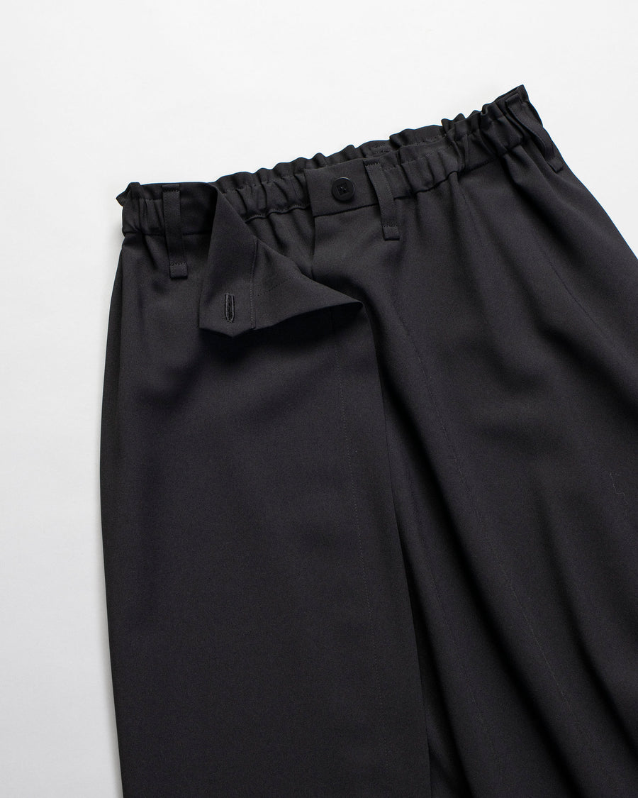 draped front trousers