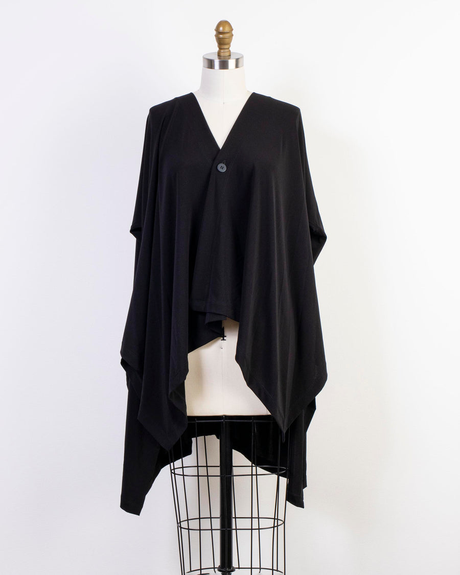 draped jersey cardigan