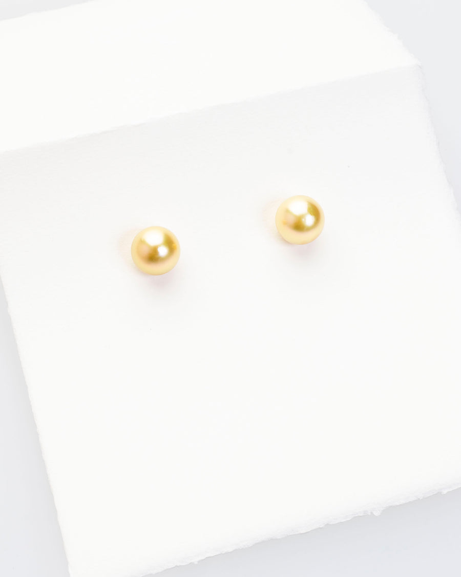 gold philippine pearl stud earrings