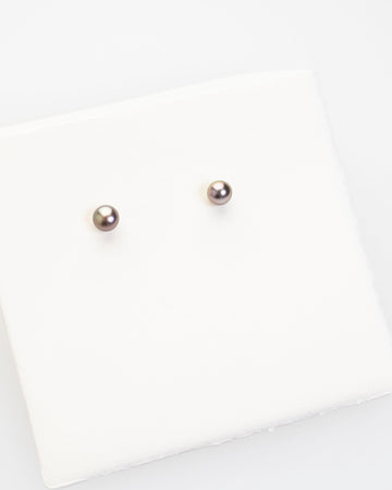 tahiti round pearl stud earrings