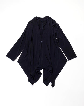 draped jersey cardigan