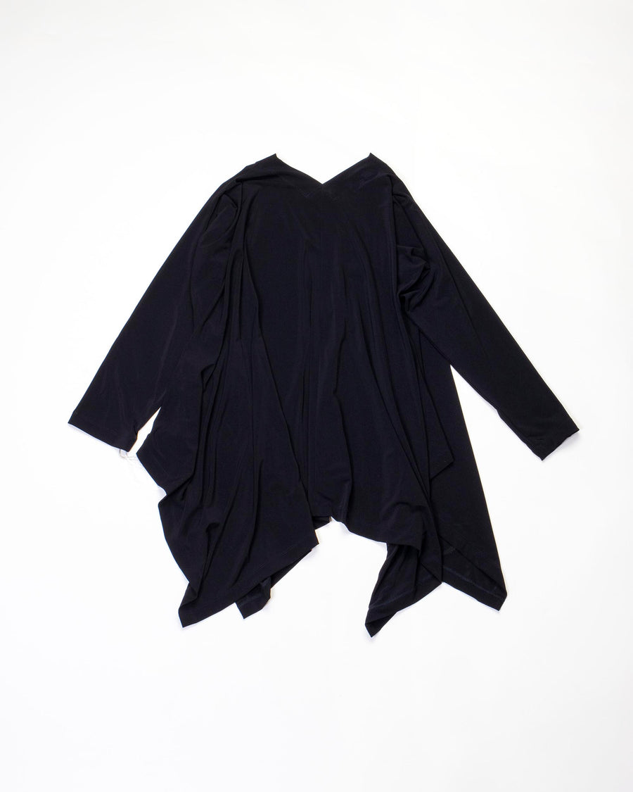 draped jersey cardigan