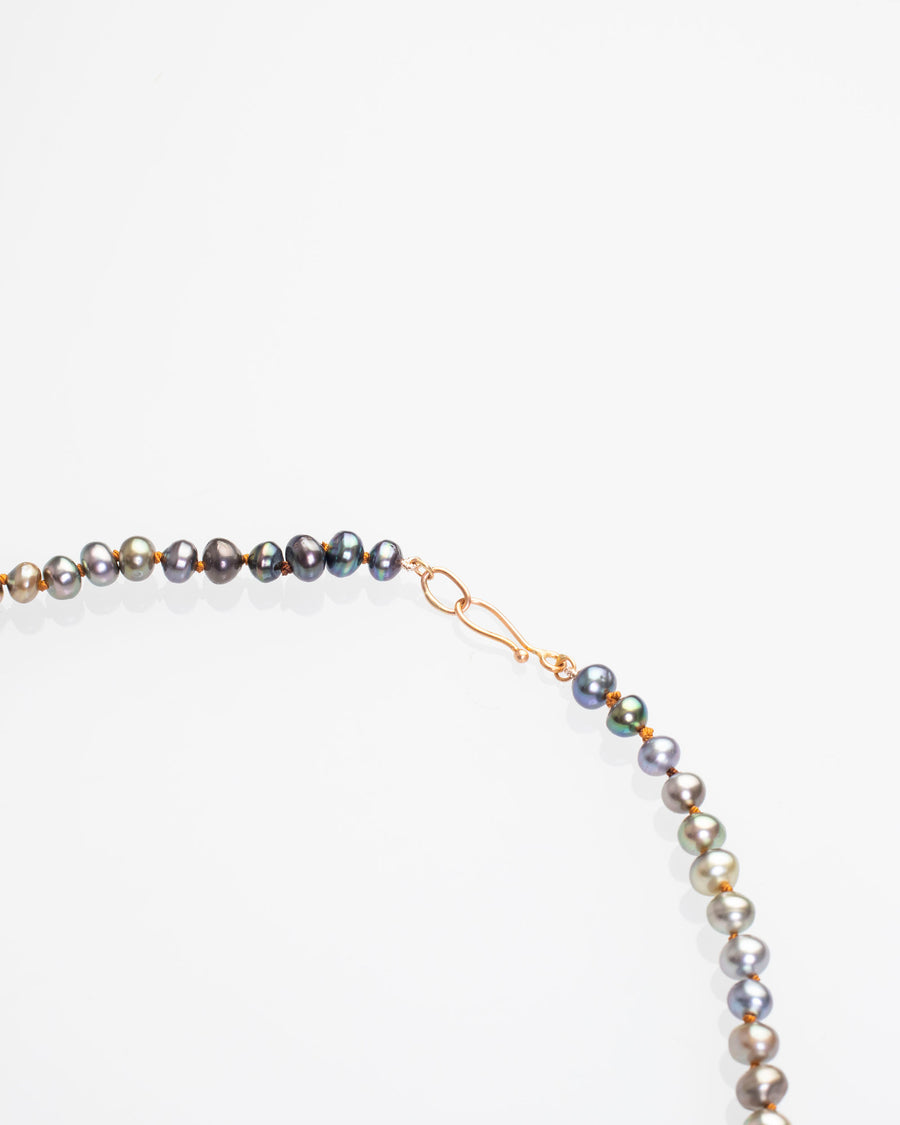 ombre button tahiti keshi necklace