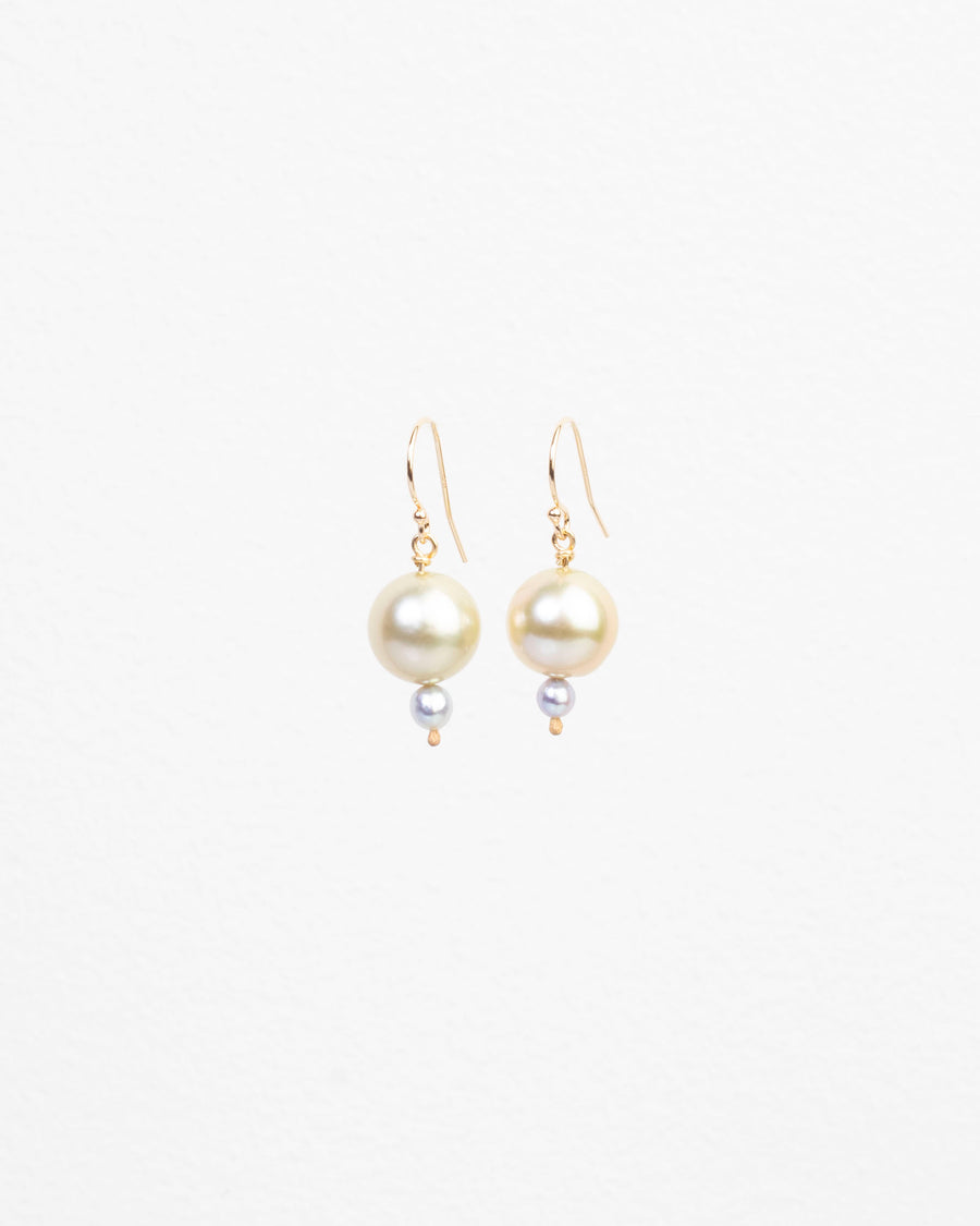 gold south pacific pearl earrings